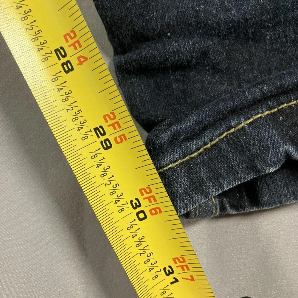 Paper Denim & Cloth Jeans Mens 38x32 Blue Stretch Straight Denim Pants Dark Wash